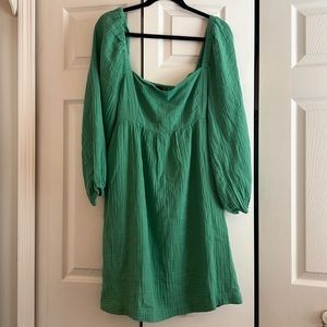 Jcrew Squareneck Soft Gauze Dress